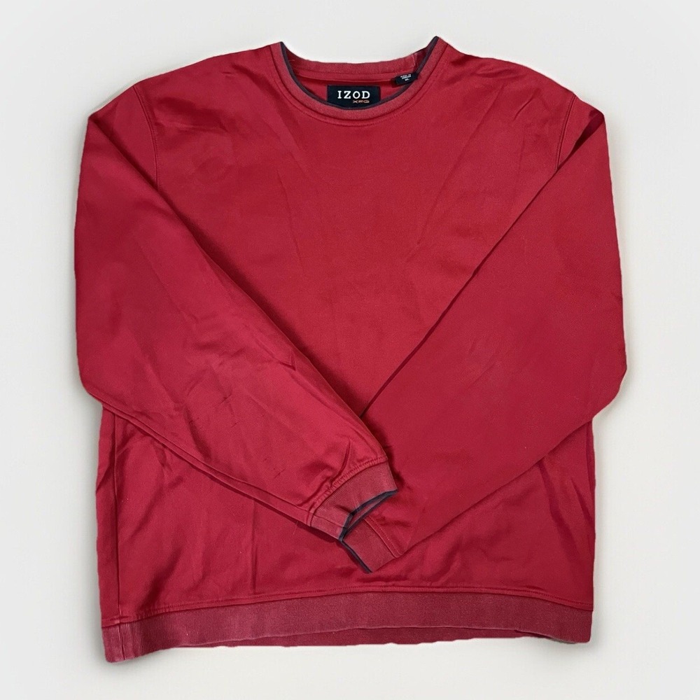 IZOD XFG Men's Size XL Golf Red Crew Neck Extreme Function Golfwear Pullover
